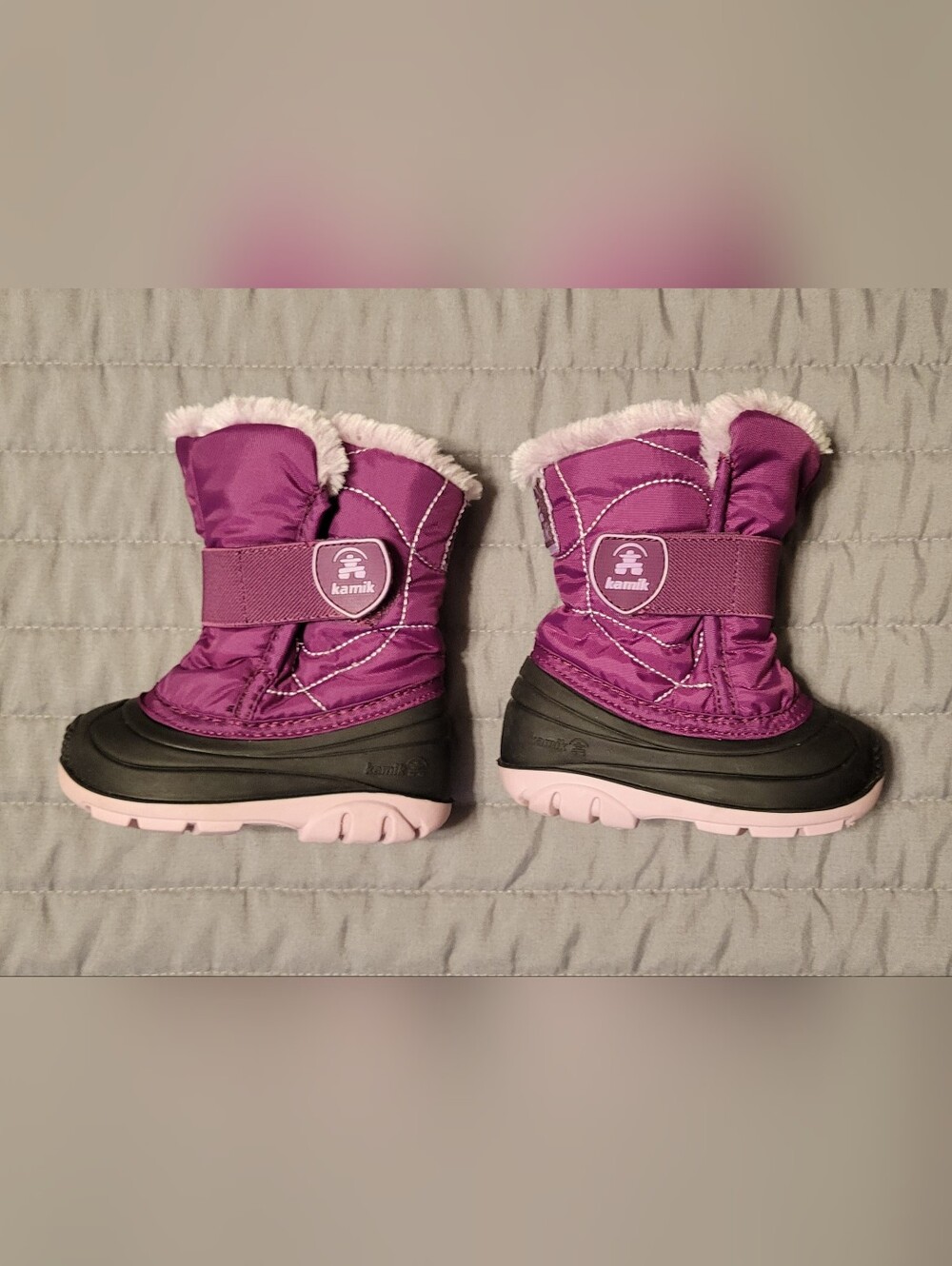 Kamik Girls Snowbug Purple Waterproof Insulated Sz 5 Toddler Winter Snow Boots